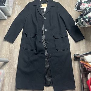 PENDLETON WOOL COAT BLACK LONG